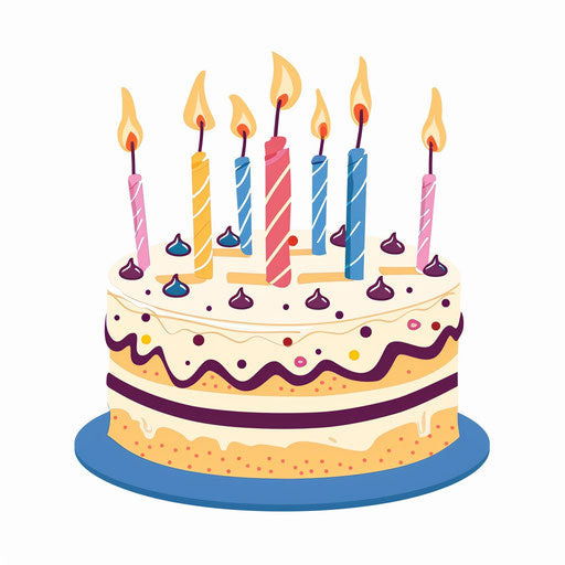 Birthday cake with candles