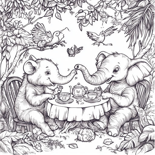 Printable Jungle Animal Coloring Pages Designs