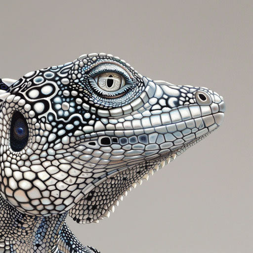 Lizard with intricate patterns on its scales