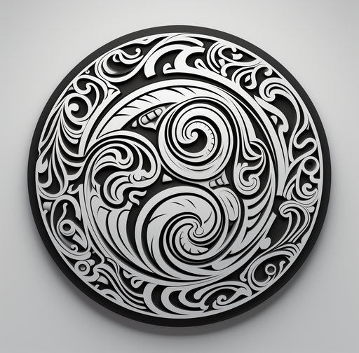 Polynesian tribal swirl tattoo design