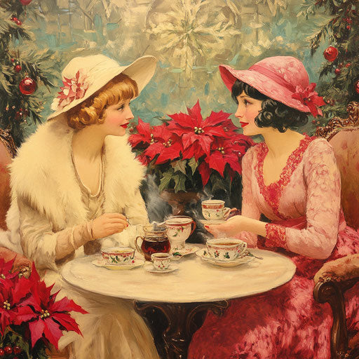 1920s Christmas tea party