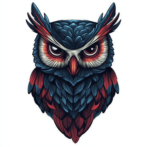 Fantastical Owl Neck Tattoo Tattoo Outlines