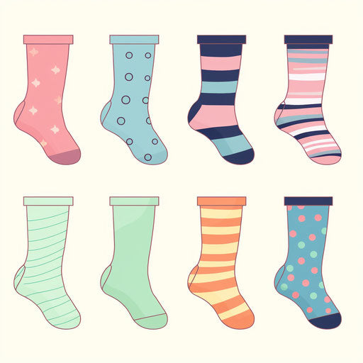 Pastel Colors Art style socks