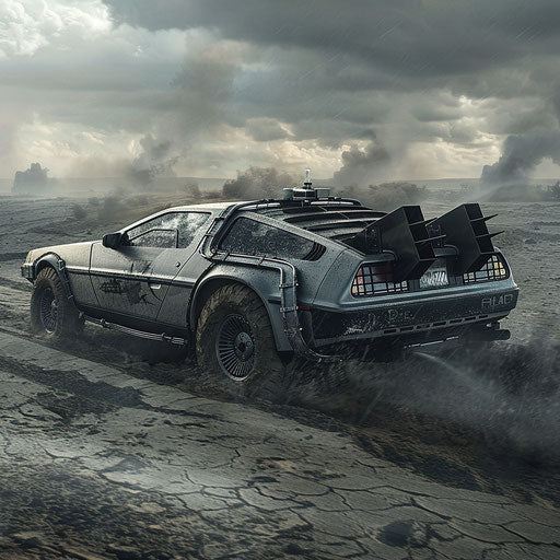 Apocalyptic version of the 1981 DeLorean DMC-12
