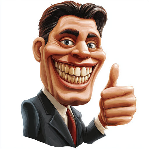 Humorous caricature of a law clipart caricature