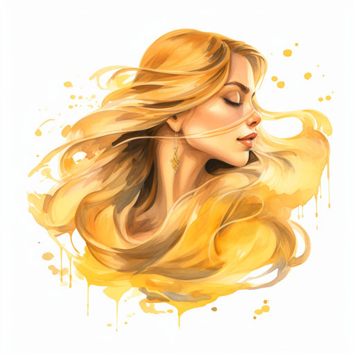 Shampoo illustration in the style of oil painting on white background