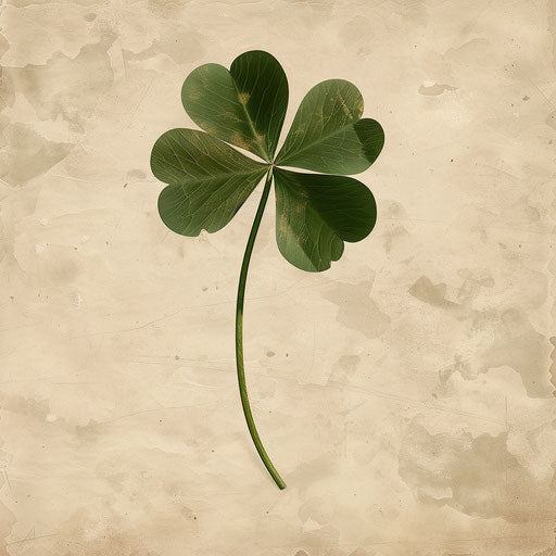 Realistic quality clover clipart on a flat beige background