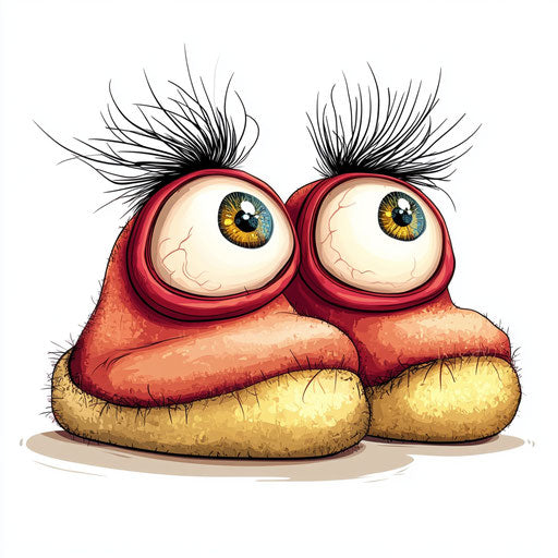 Versatile Slippers Caricature Clipart for All Occasions