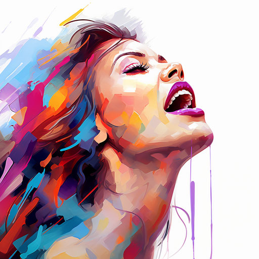 Voice clipart in the style of Oil painting