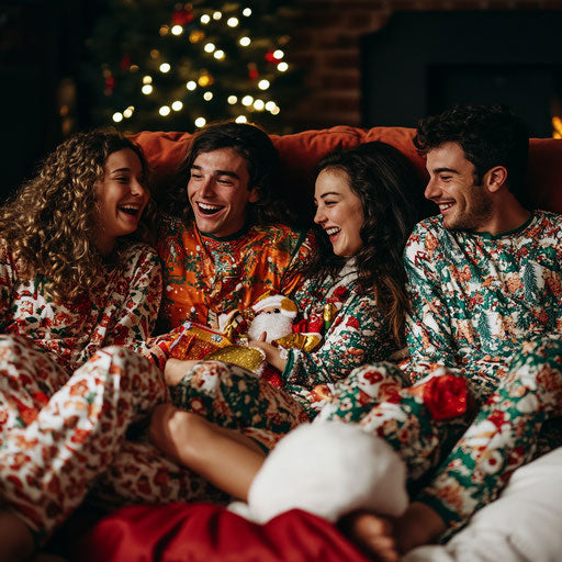 Eclectic Christmas PJ sleepover with friends