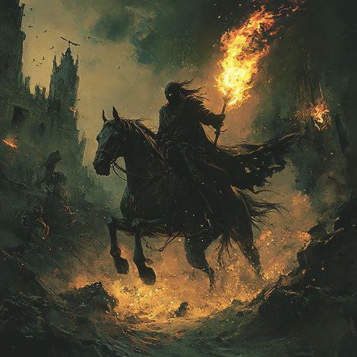 The headless rider with a burning scythe