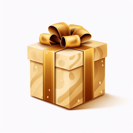 Minimalist style gift clipart on white background