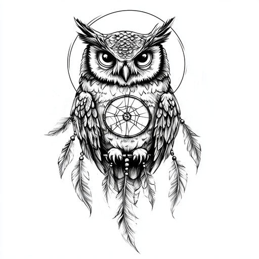 Owl Chest Tattoo Tattoo Design Pack