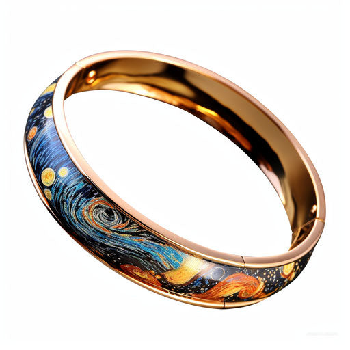 Bracelet Clipart in Oil Painting Style on White Background