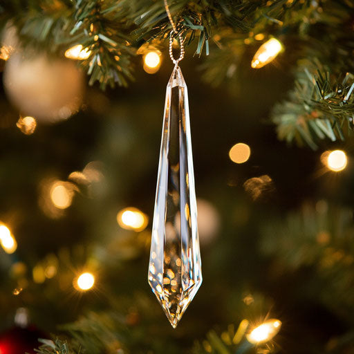Elegant crystal icicle ornament