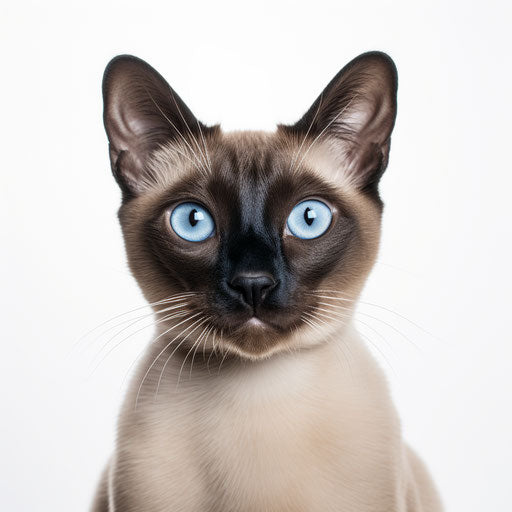 Siamese cat gazing straight ahead, fujifilm c200 style