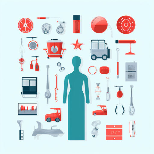 Minimalist medical illustration on white background