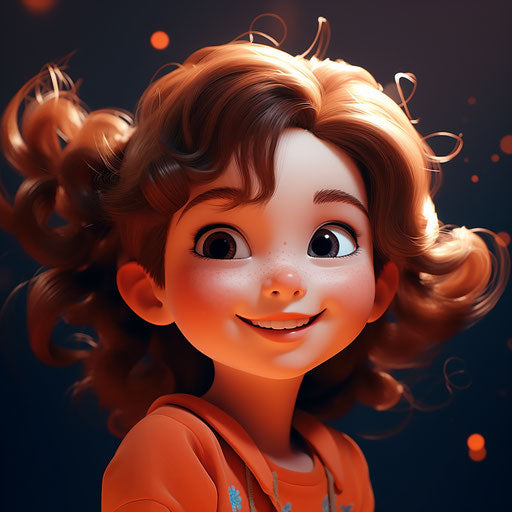 Happy little girl with cute faces