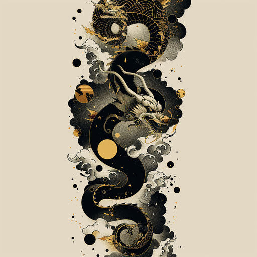 Fantasy flat tattoo sketch in clipart style