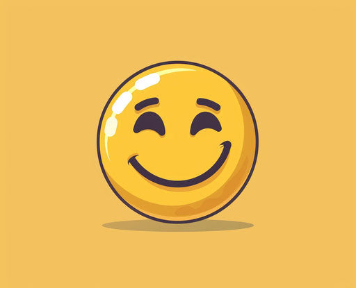 Smiling emoticon SVG font illustration, in the style of somber mood, relatable personality 31:25