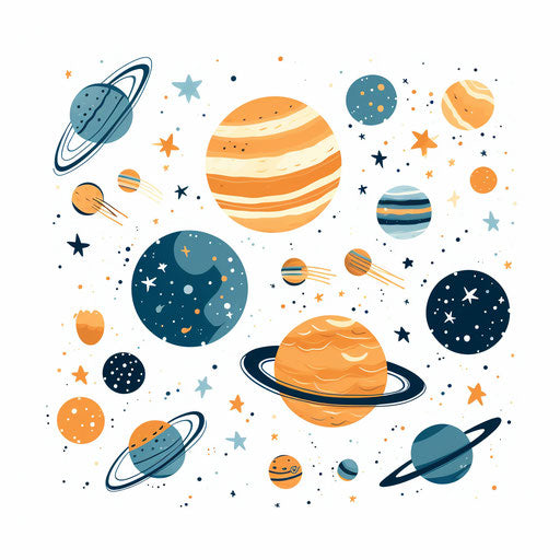 Minimalist Style Outer Space Clipart
