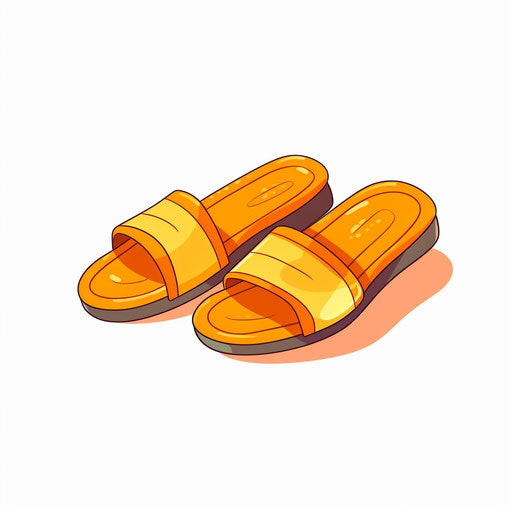 Minimalist slippers on white background