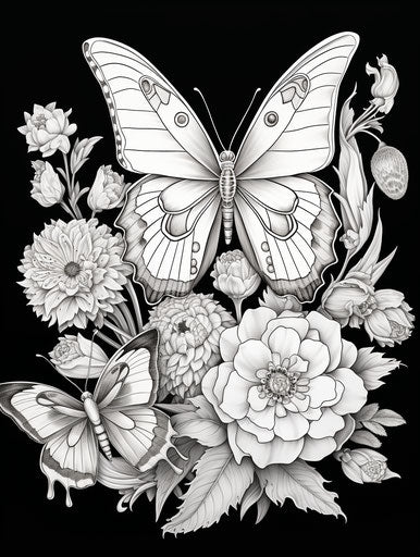 Beautiful butterfly coloring pages on Amazon