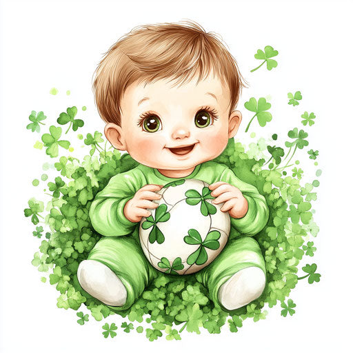 Saint Patrick's Day Baby with Football