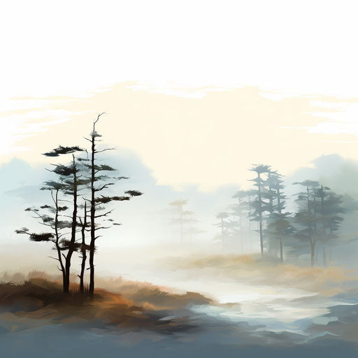 Fog clipart in the style of Oil painting, on a white background