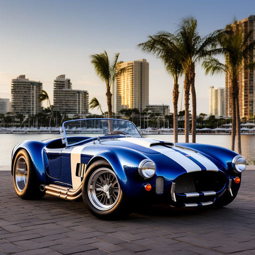 Shelby Cobra sports car side view