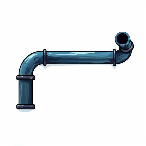 Pipe clipart in Minimalist style, on white background
