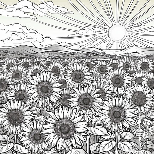 Sunny sunflower field