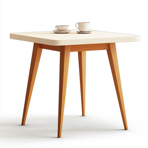 3D table on flat white background, isolated clipart