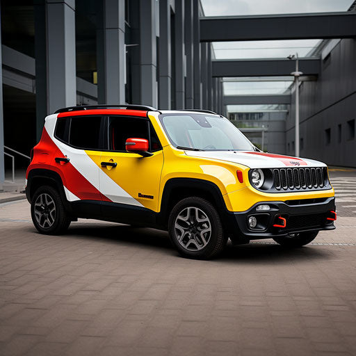 Classic racing stripes on the jeep renegade