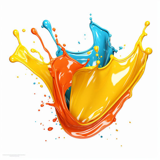 Splash clipart in the style of Oil painting, on a white background
