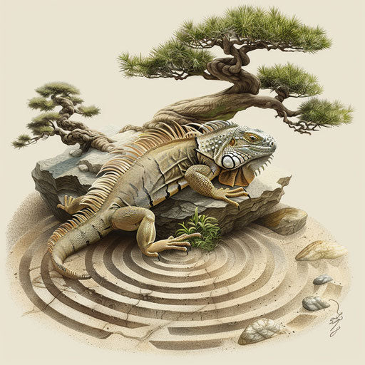 Peaceful meditation in a zen garden