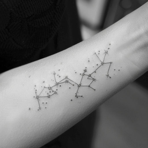 Minimalist sketch of the Aquarius constellation