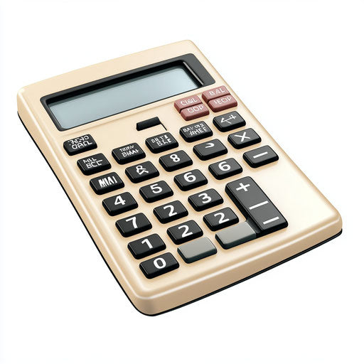 Photorealistic illustration of a basic calculator