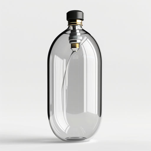 Oxygen clipart in photo realistic style with flat white background