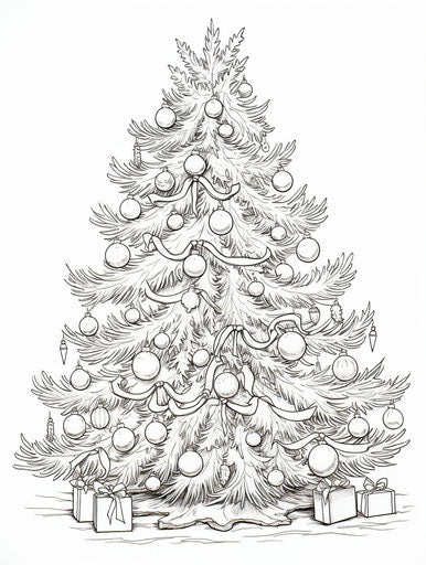 Decorated Christmas tree - subtle coloring - 16th century