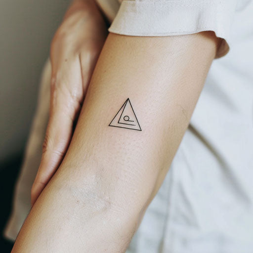 Simple, elegant triangle tattoo design