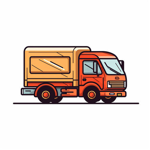 Vehicle clipart in Minimalist style, on white background