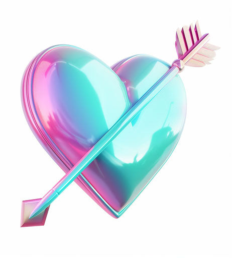 Heart with arrow icon isolated on white background love symbol