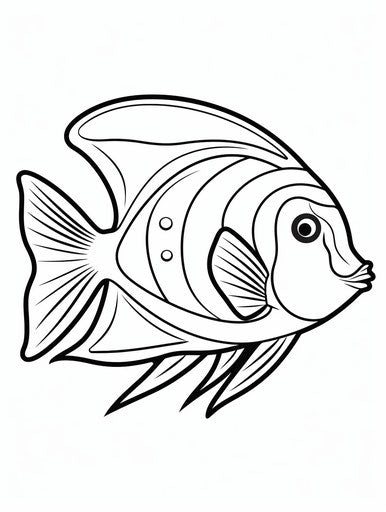 Moorish idol fish drawing for kids