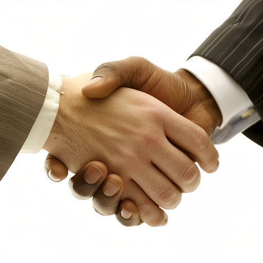 Business images with a focus on handshakes