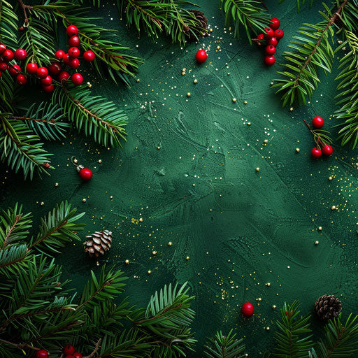 Realistic Christmas background with flat random backdrop