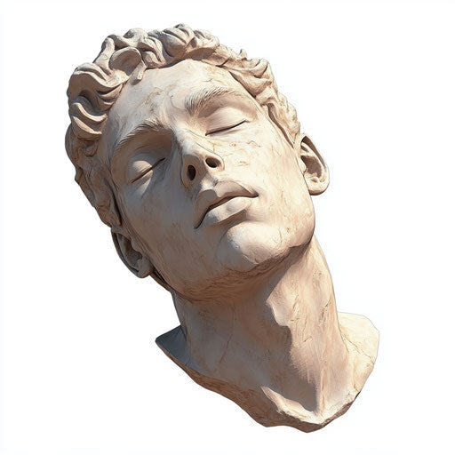 Photo-realistic clay sculpture clipart, high resolution, isolated