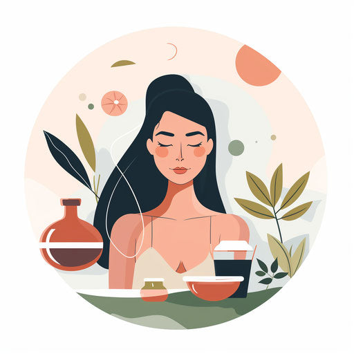 Wellness clipart in Minimalist style on white background