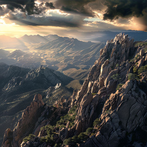 Sand mountains with dramatic lighting and shadows