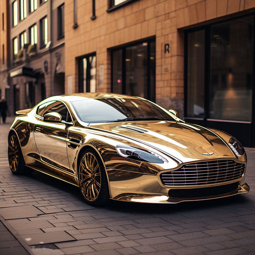 Golden luxury car